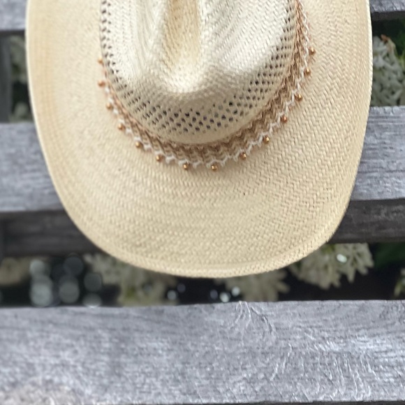 Straw Beaded Cowboy Hat – Size Small, New Without Tags - Picture 4 of 10